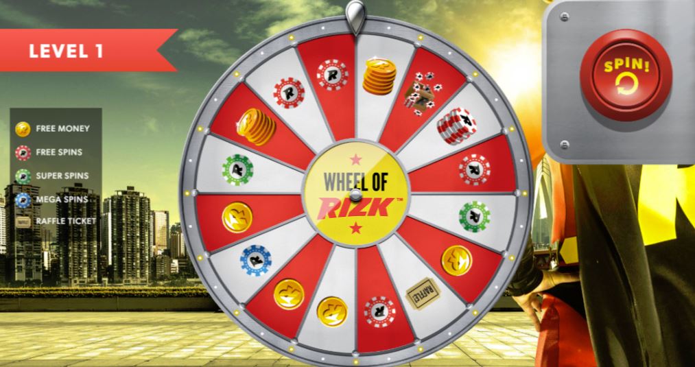 Wheel of Rizk lykkehjul fra Rizk