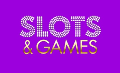 Slots and Games logo, lilla bakgrunn